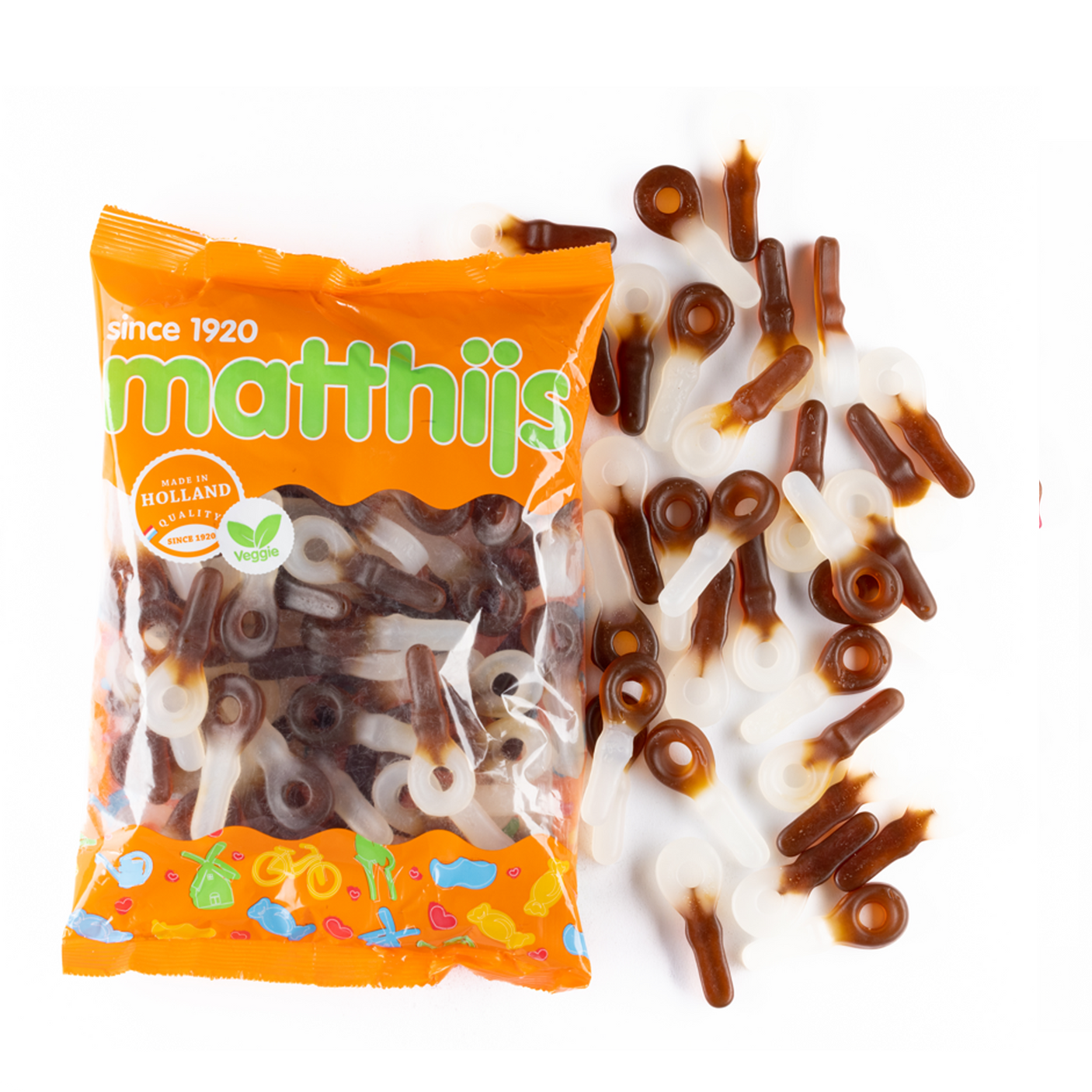 Vegan cola sleuteltjes Matthijs 800 gram gelatinevrij schepsnoep online bestellen