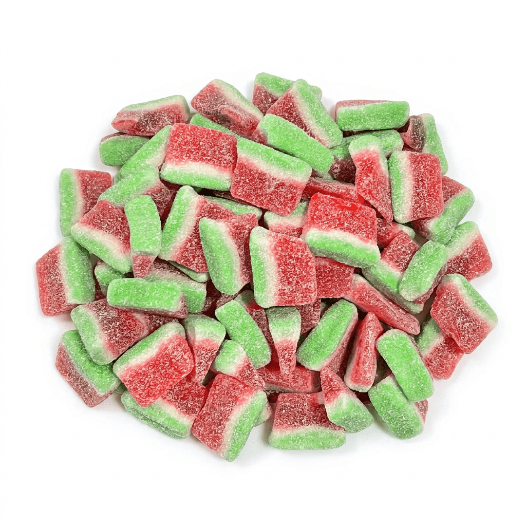 Damel Sour Watermelon Slices 1kg voordeelzak Spaans halal zuur watermeloen schepsnoep online