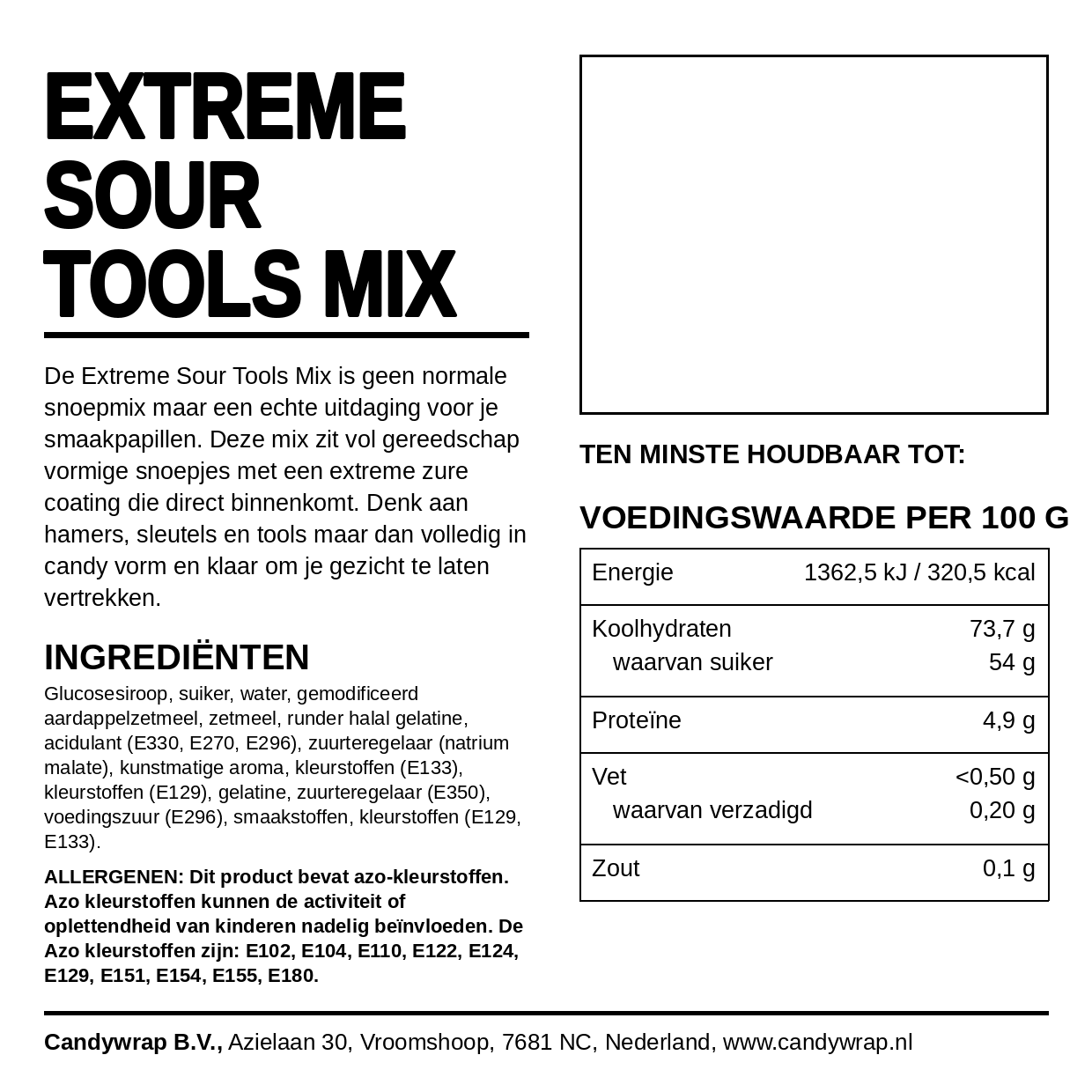 Extreme Sour Tools Mix - Candywrap.nl