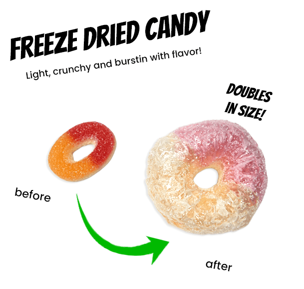 Freeze Dried Peach Rings - Candywrap.nl