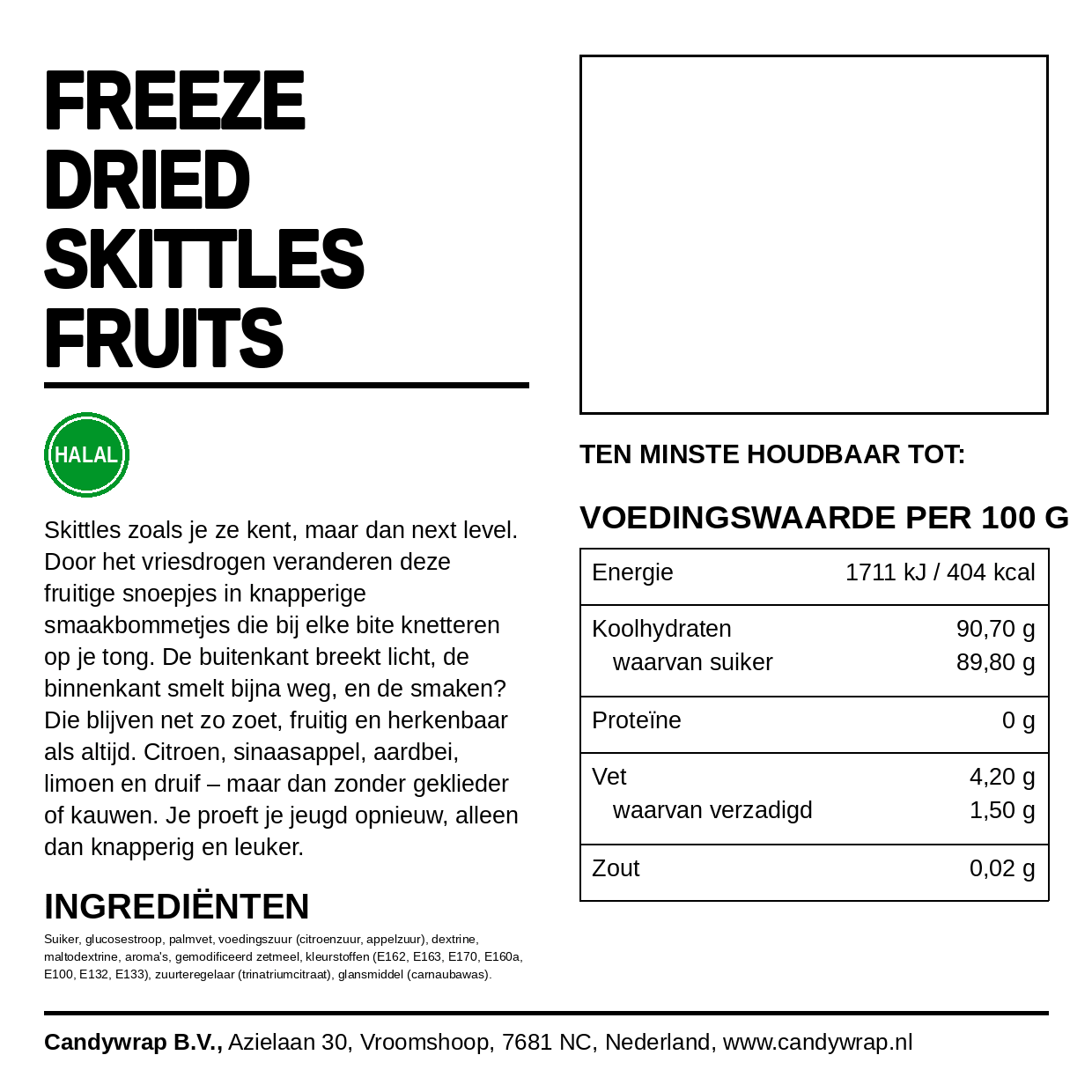 Freeze Dried Skittles Fruits - Candywrap.nl