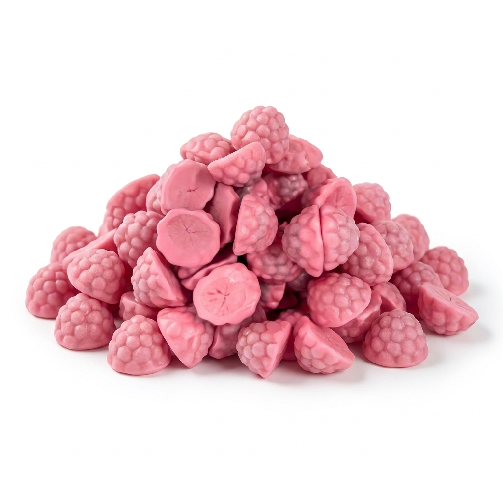 Vidal Filled Wild Berries, roze gesuikerde bosaardbei gummies met vulling