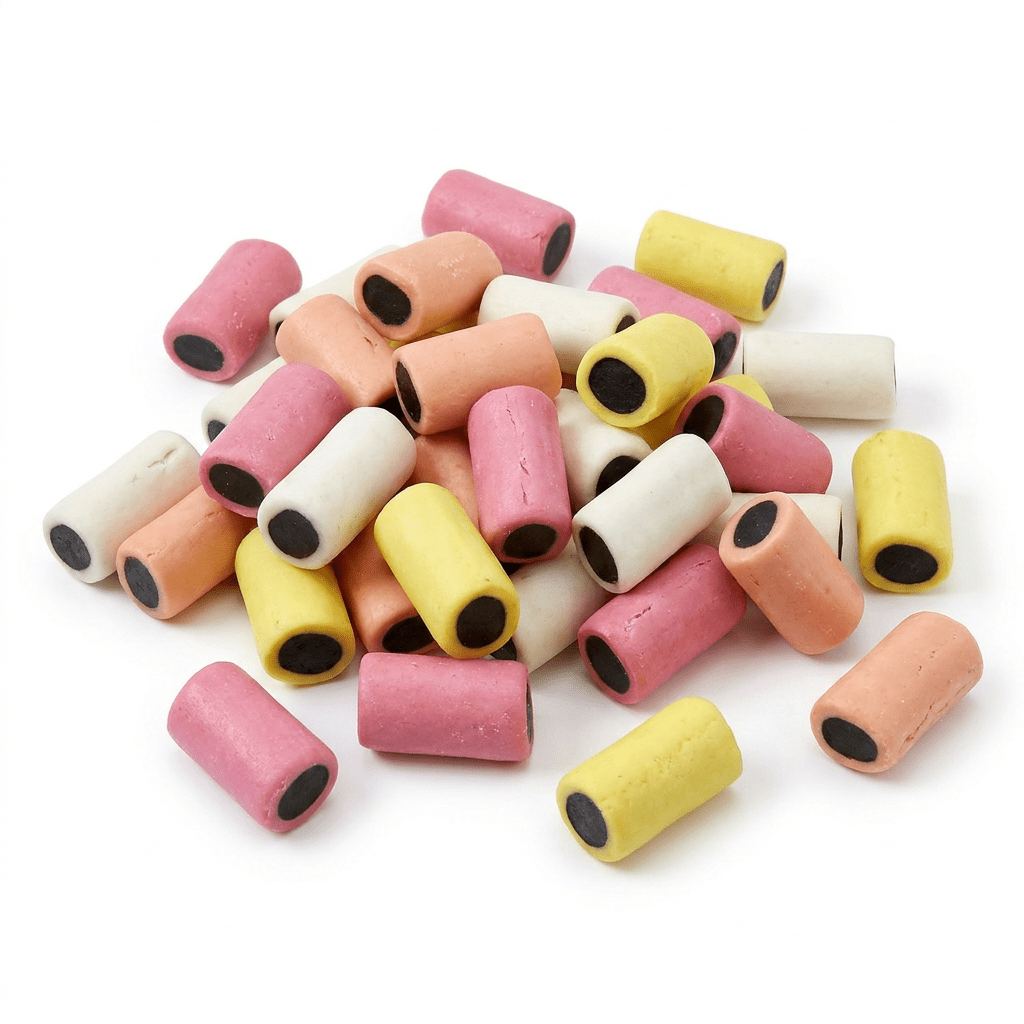 Lakritz Mounties 1kg voordeelzak Duits zoete drop chewy zoethout mounties online