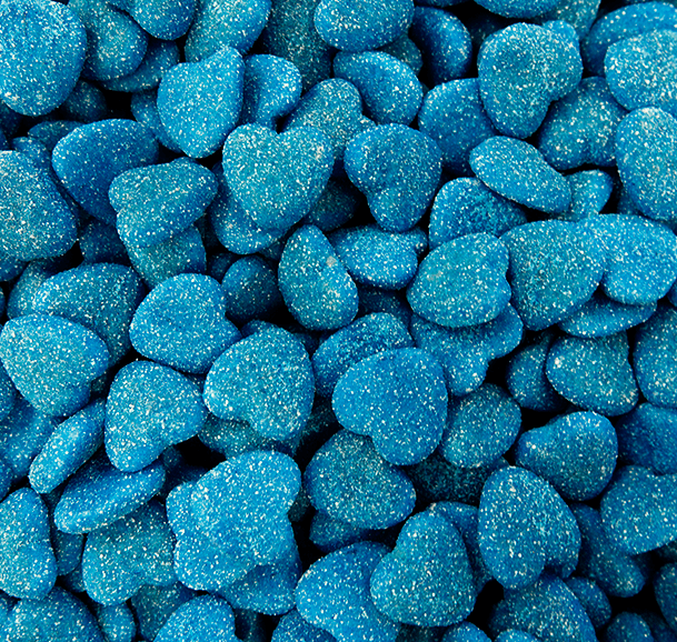 Light Sour Jelly Filled Raspberry Hearts - Candywrap.nl