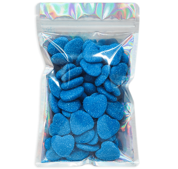 Light Sour Jelly Filled Raspberry Hearts - Candywrap.nl