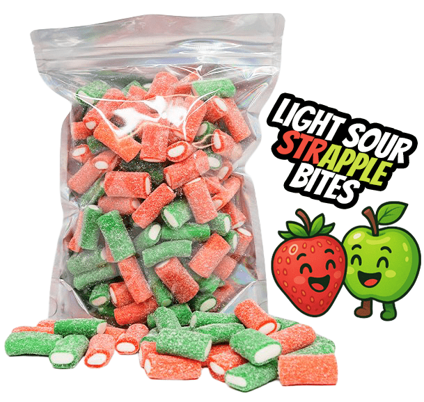 Light Sour Strapple Bites - Candywrap.nl