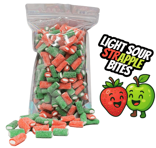Light Sour Strapple Bites - Candywrap.nl