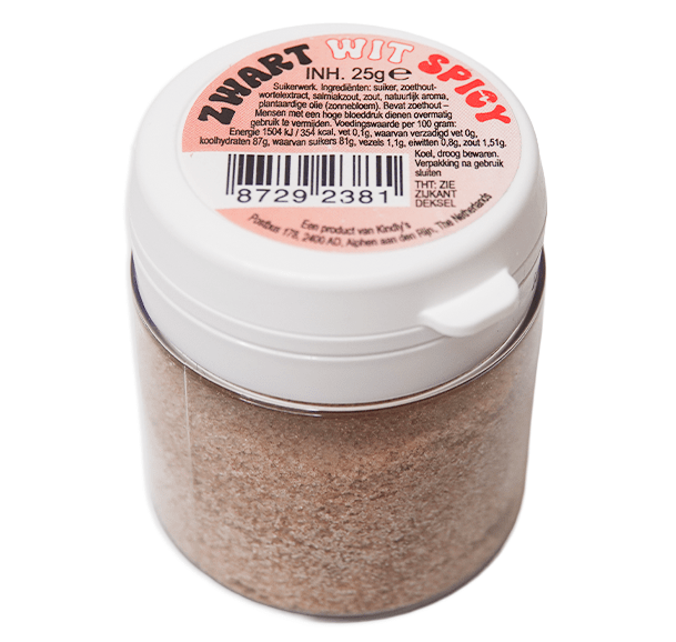 Potje Zwart Wit Spicy Poeder - Candywrap.nl