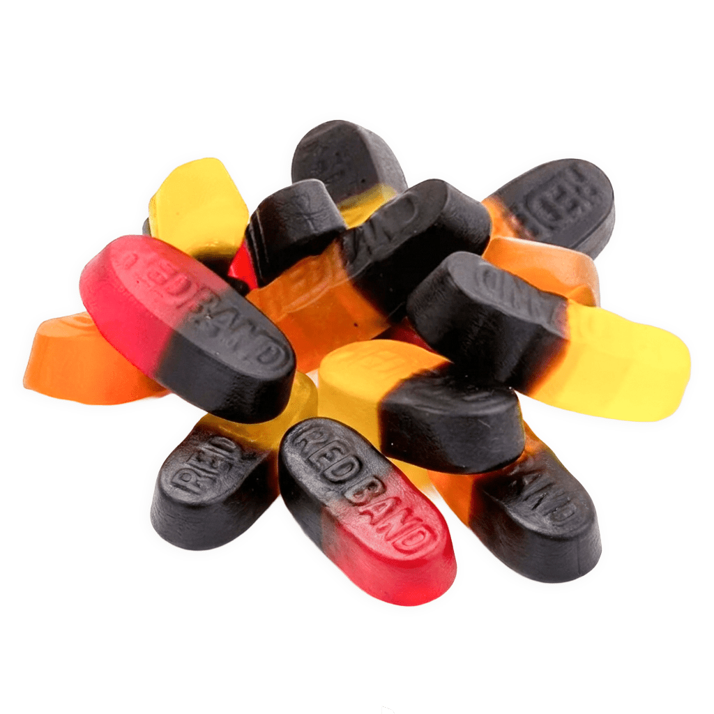 Red Band Dropfruit Duo's voordeelzak met drop en fruit snoep