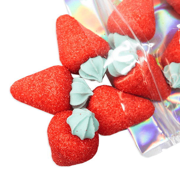 Sour Fizzy Strawberry Marshmallows - Candywrap.nl