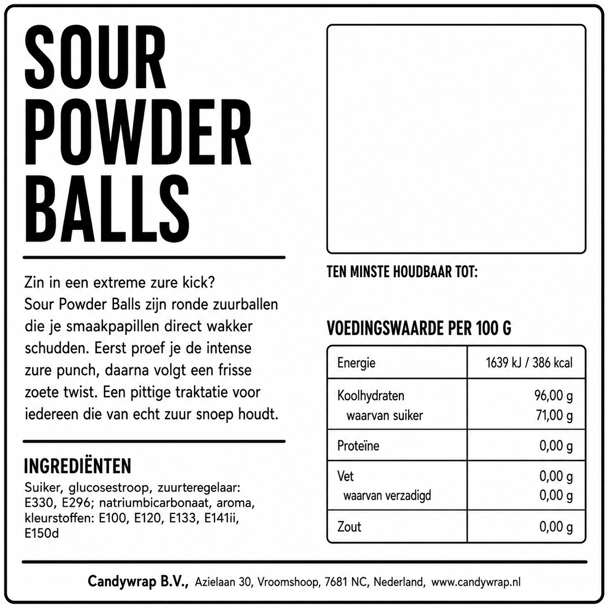 Sour Powder Balls - Candywrap.nl
