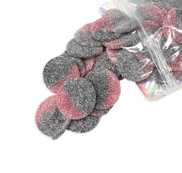 Sour Raspberry Drop Coins - Candywrap.nl