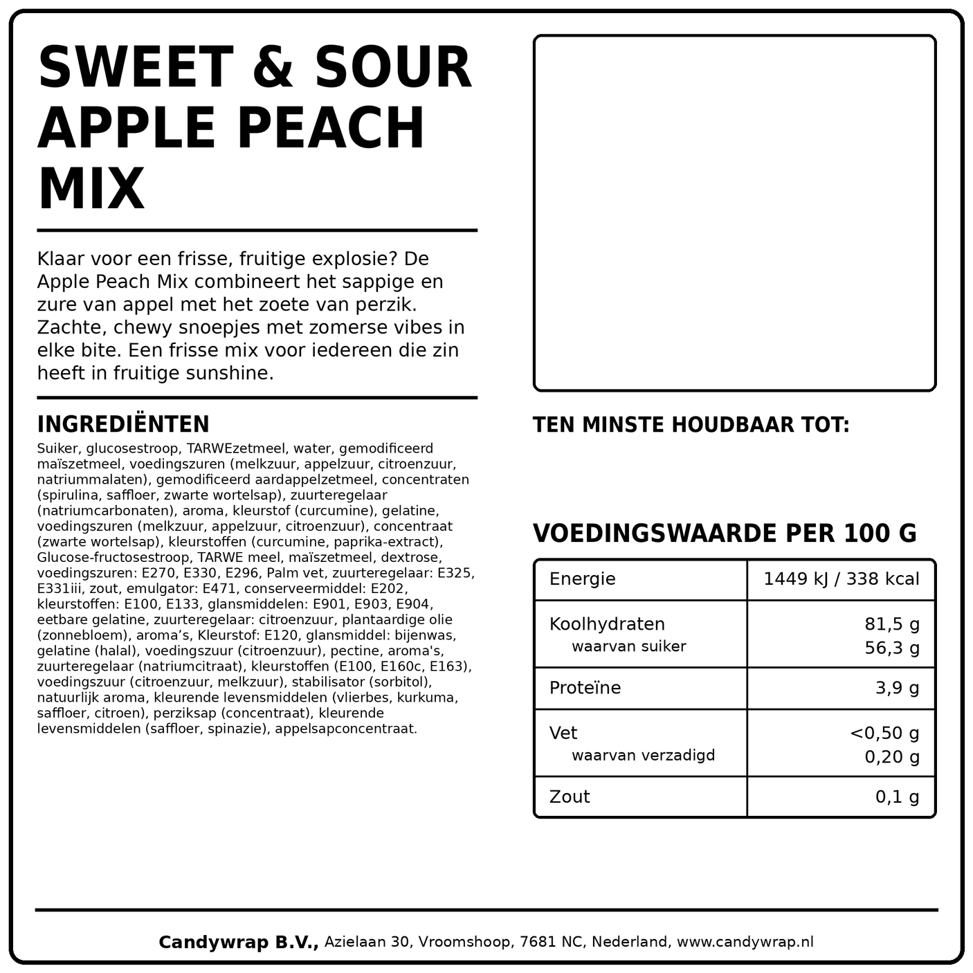 Sweet & Sour Apple Peach Mix - Candywrap.nl