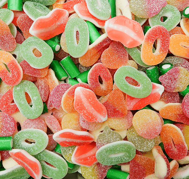 Sweet & Sour Apple Peach Mix - Candywrap.nl
