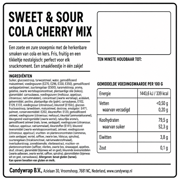 Sweet & Sour Cola Cherry Mix - Candywrap.nl