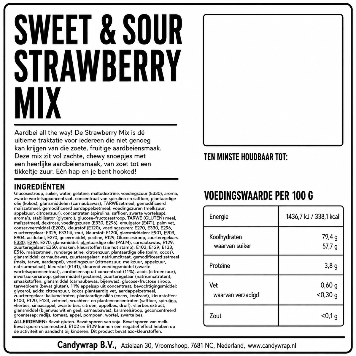 Sweet & Sour Strawberry Mix - Candywrap.nl