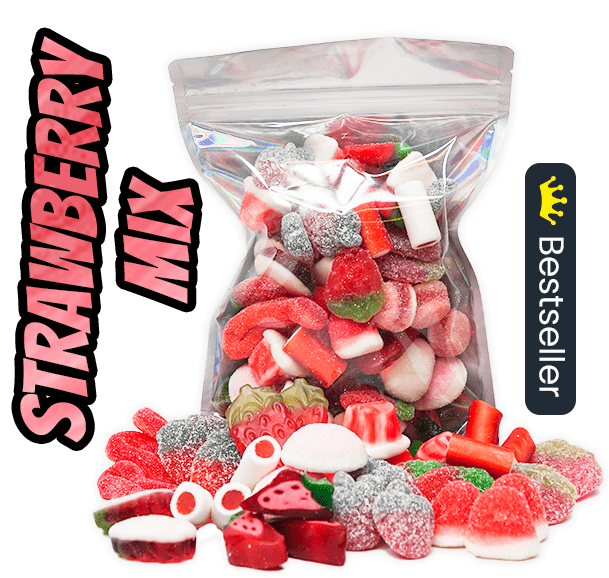 Sweet & Sour Strawberry Mix - Candywrap.nl