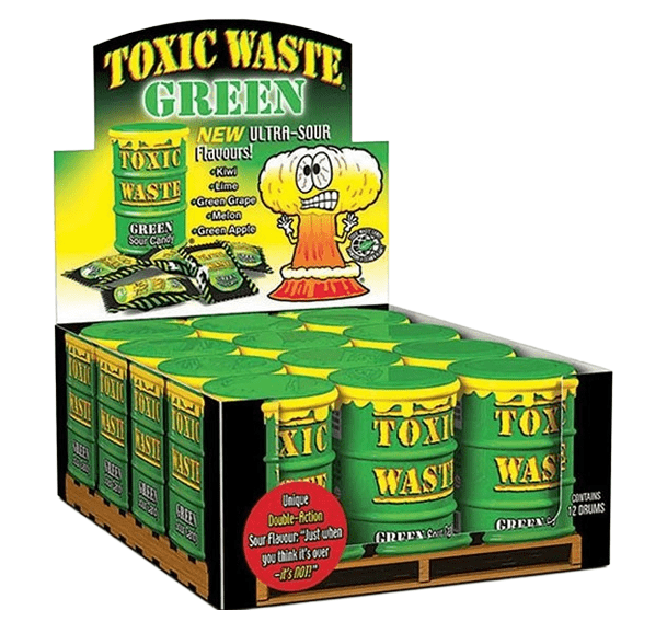 Toxic Waste Green Sour Candy - Candywrap.nl