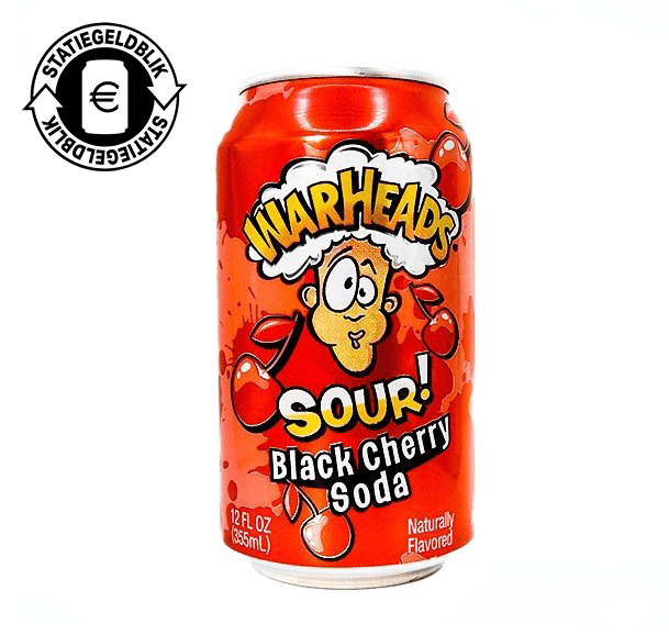 Warheads Sour Black Cherry Soda (355ml) - Candywrap.nl