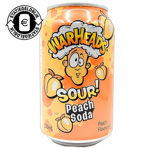 Warheads Sour Peach Soda (355ml) - Candywrap.nl