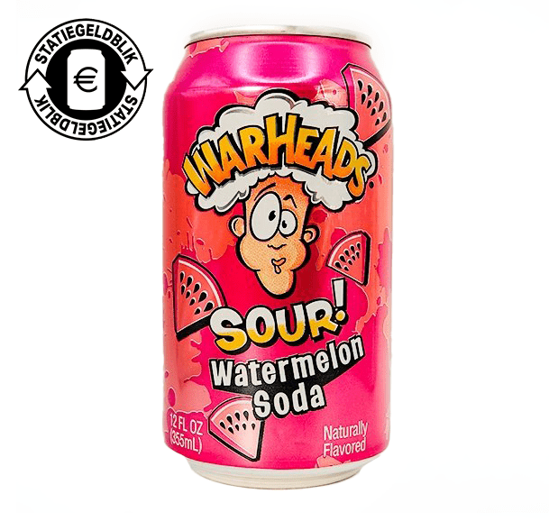 Warheads Sour Watermelon Soda (355ml) - Candywrap.nl