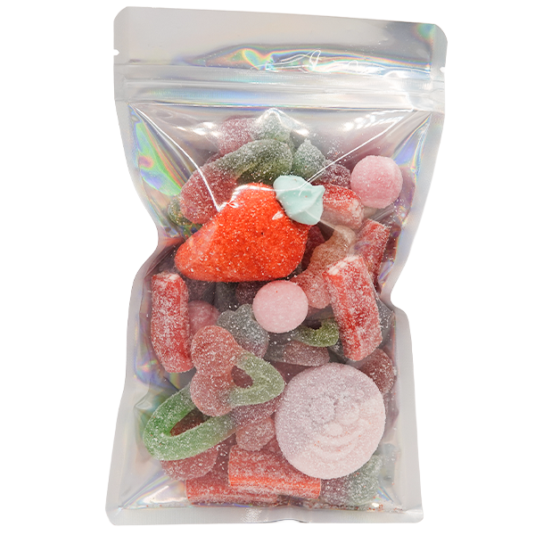 Sour Strawberry Cherry Mix - aardbei kersen snoep - Candywrap.nl