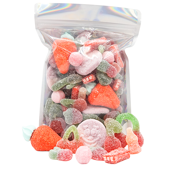 Sour Strawberry Cherry Mix - aardbei kersen snoep - Candywrap.nl