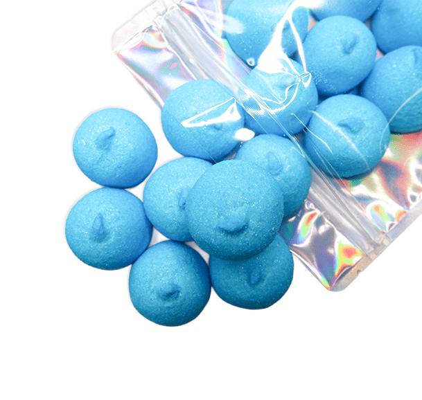 Blue Strawberry Marshmallows - Candywrap.nl