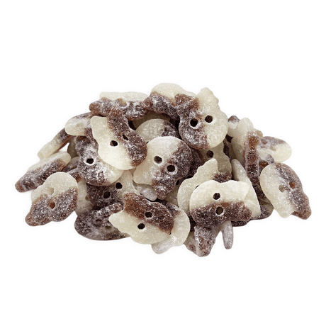 Zure cola snoep van BUBS, Cool Cola Skulls voordeelzak met vegan schuim cola schedels