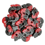 BUBS Raspberry Liquorice Skulls 4kg voordeelzak met vegan framboos en drop schedels