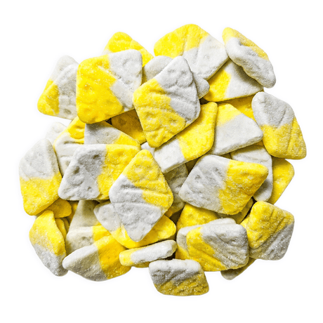 Zure tutti frutti snoep van BUBS, voordeelzak met vegan schuim ruiten in fruitsmaken