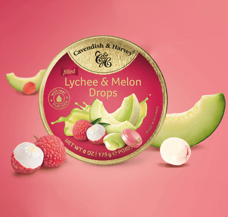 Cavendish & Harvey Lychee & Melon Drops - Candywrap.nl