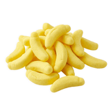 Bananen snoep van Damel, voordeelzak met zachte gele schuim bananen