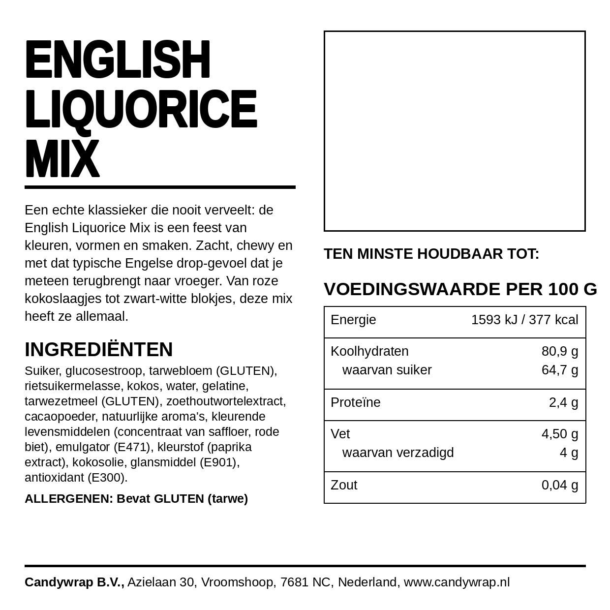 English Liquorice Mix - Candywrap.nl