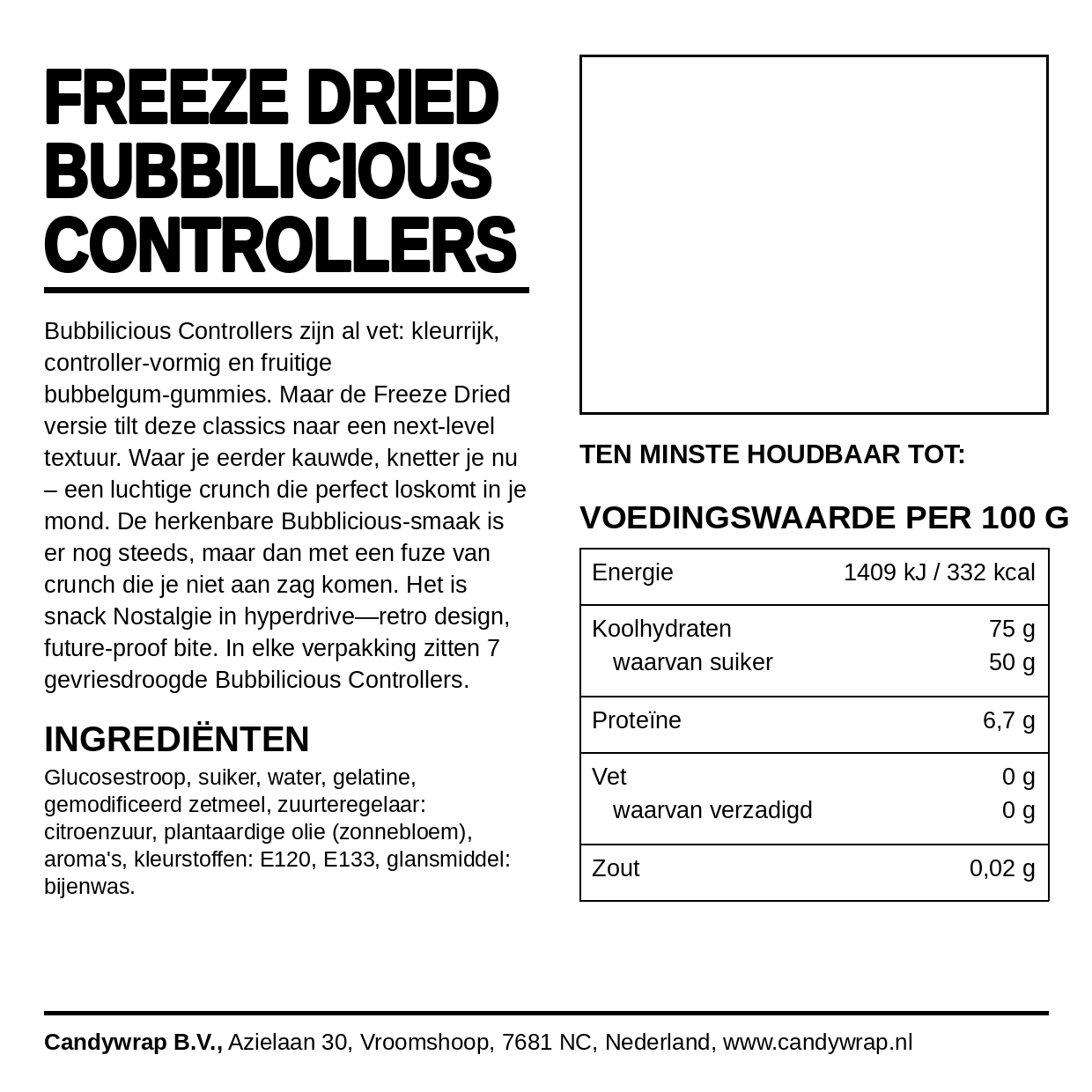 Freeze Dried Bubbilicious Controllers - Candywrap.nl