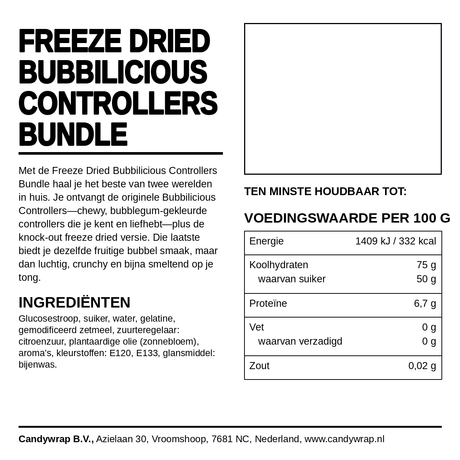 Freeze Dried Bubbilicious Controllers Bundle - Candywrap.nl