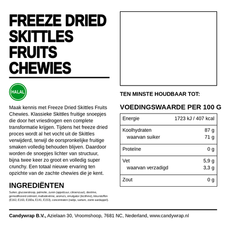 Freeze Dried Skittles Fruits Chewies - Candywrap.nl