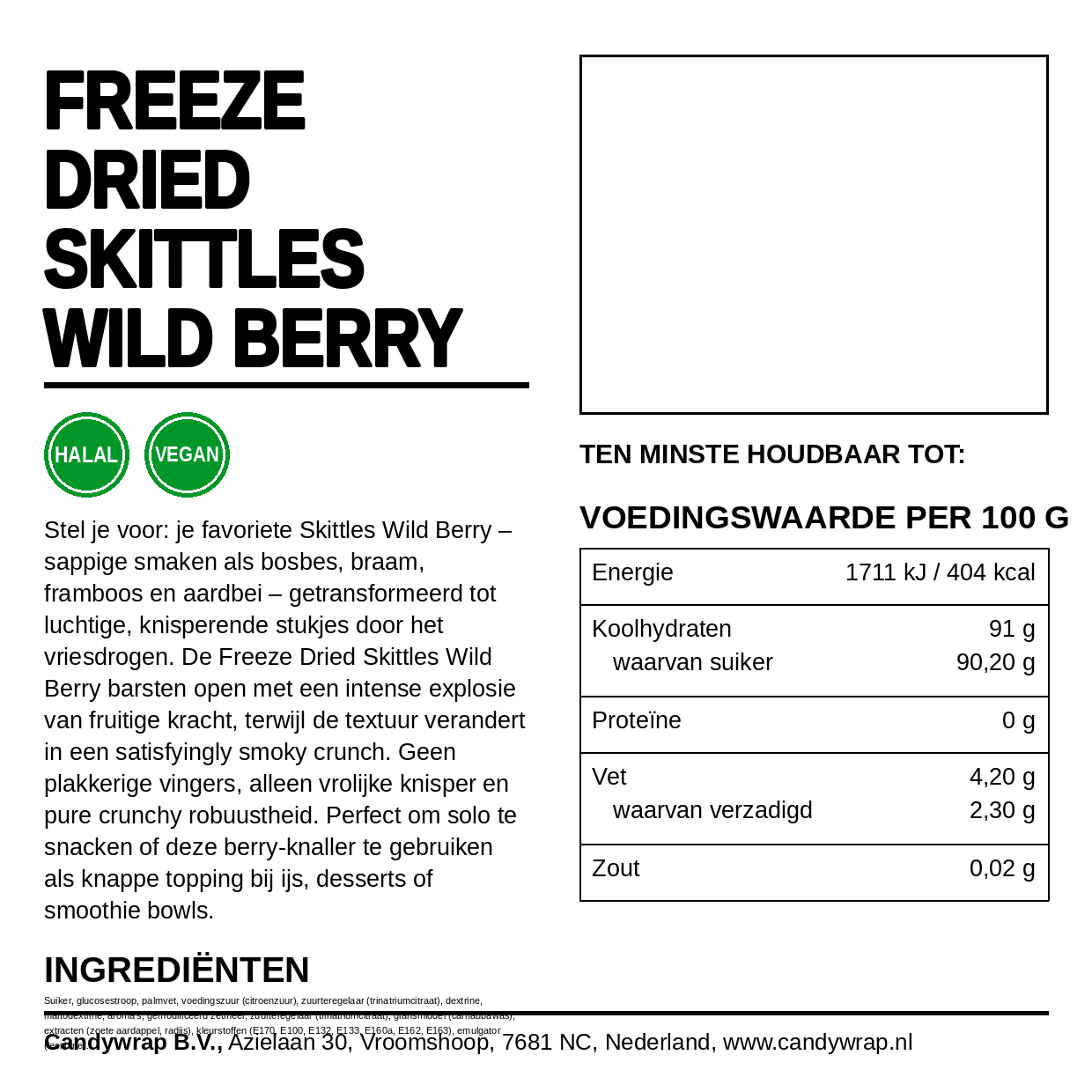 Freeze Dried Skittles Wild Berry - Candywrap.nl