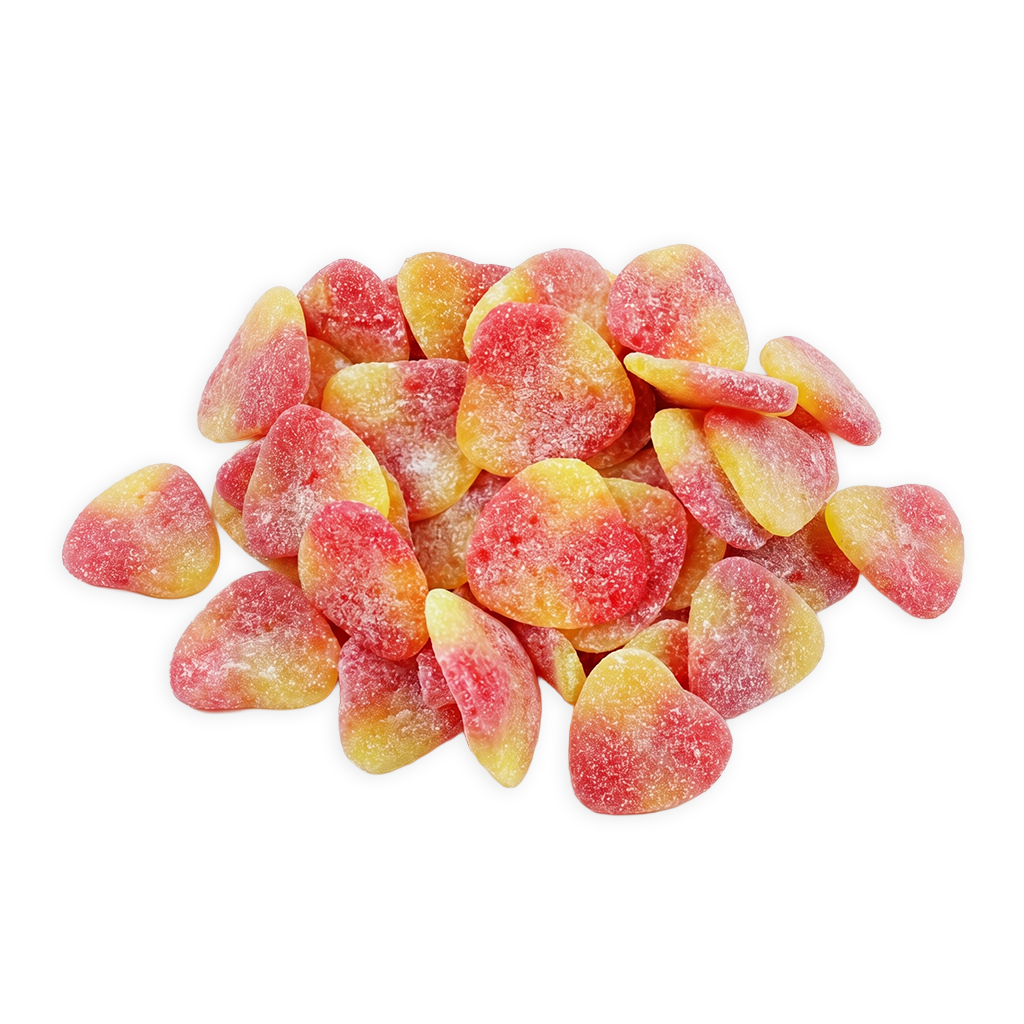 Haribo Happy Peaches voordeelzak chewy perzik duo fruit gum snoep met perziksmaak schepsnoep online kopen