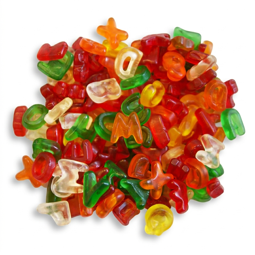 Haribo Letters A-Z voordeelzak chewy alfabet letter fruit gum snoep schepsnoep online kopen