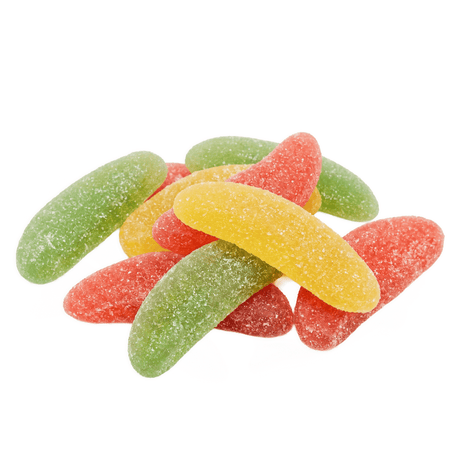 Haribo Zure Bom silo met vegan zure snoepbommen, chewy bite en poederig zuur, mix fruitsmaken