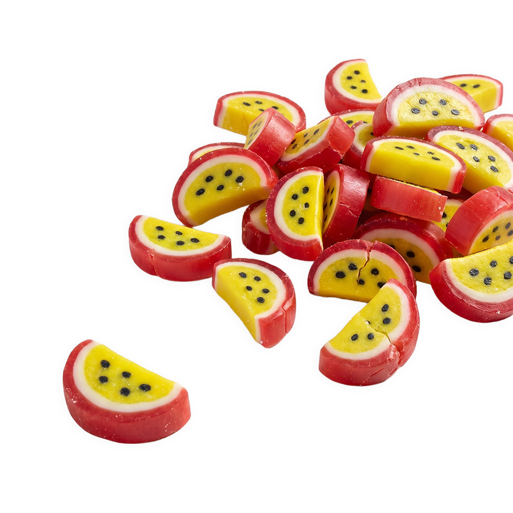 Passievrucht snoep van Vidal, Passion Fruit Slices voordeelzak met gesuikerde tropische partjes