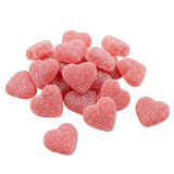 Hartjes snoep van Haribo, Raspberry Hearts voordeelzak met rode frambozen hartjes