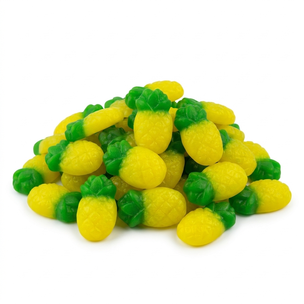 Jake Pineapples, gele ananasvormige gummy snoepjes