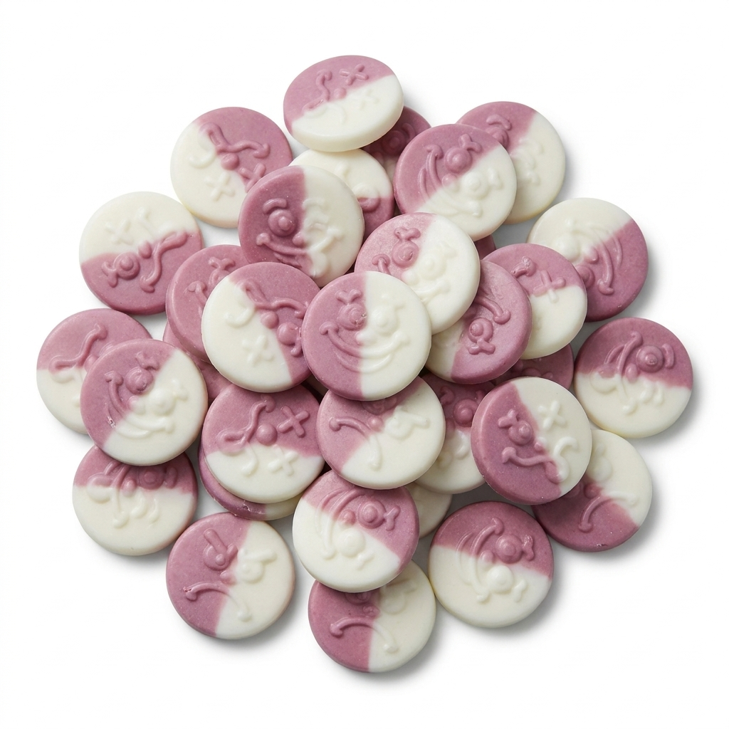 Frisia Vegan Foam Smiles, zachte schuimsnoepjes in de vorm van lachende gezichtjes