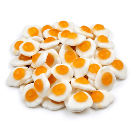 Jake Fried Eggs 1kg voordeelzak Spaans glutenvrij spiegelei snoepjes geel wit zoet