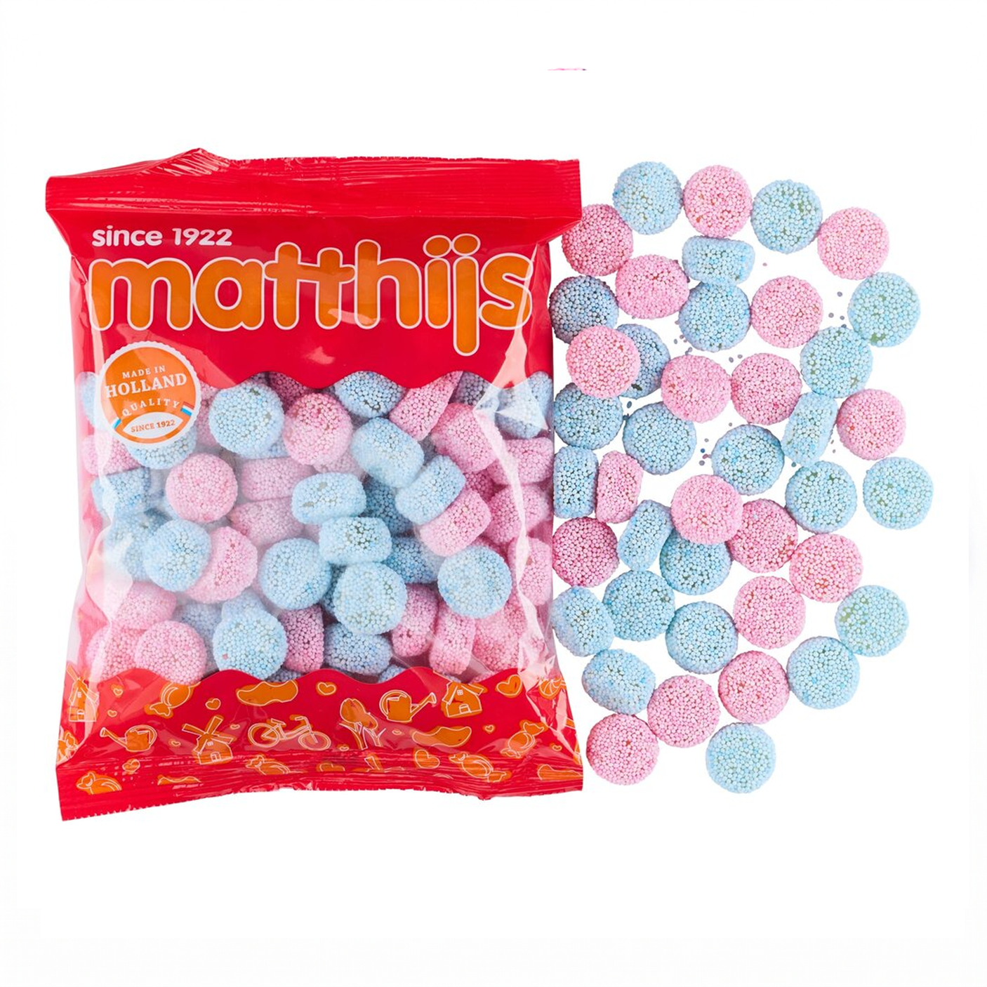 Jelly buttons Matthijs anijs snoep 400 gram zak natuurlijke kleuren schepsnoep online