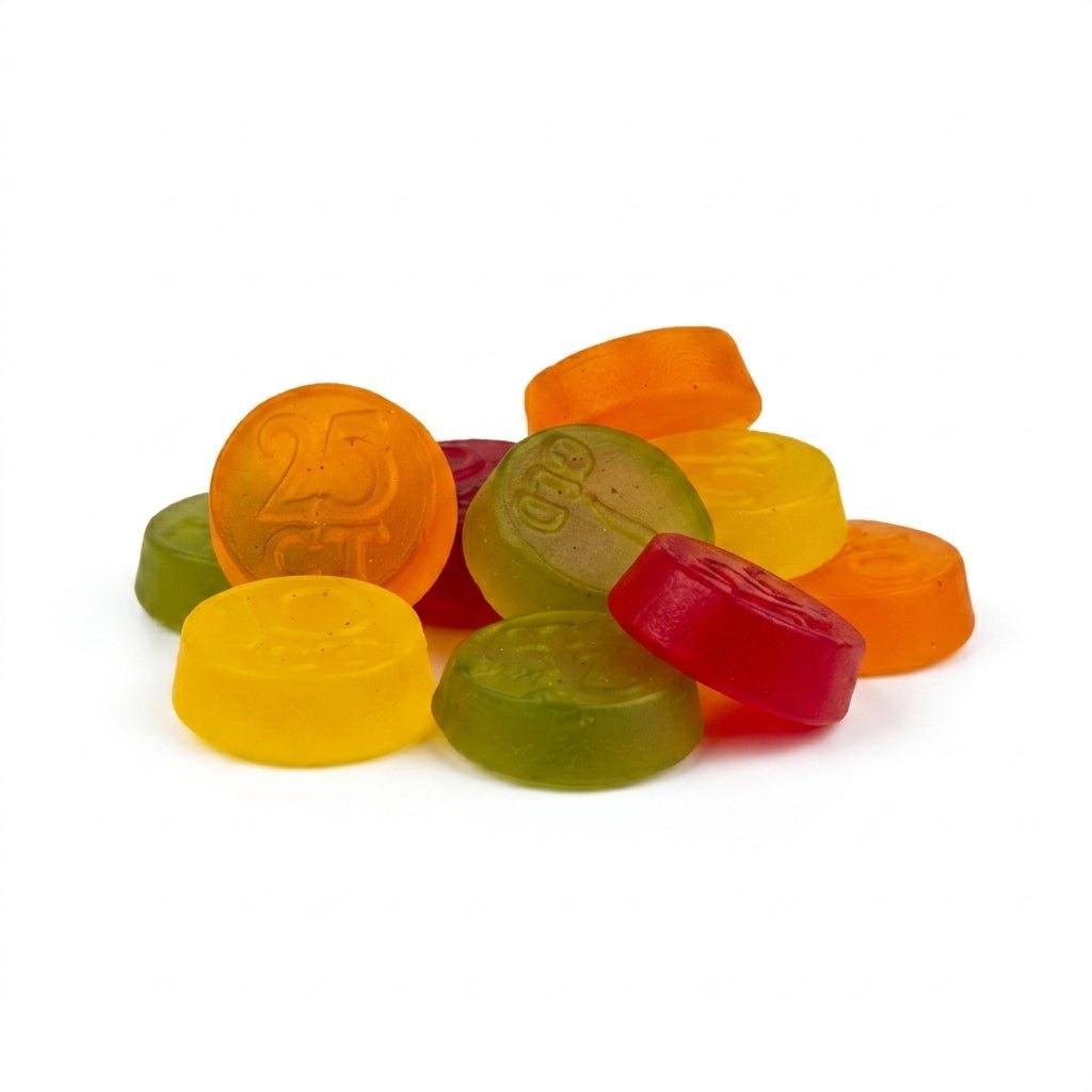 Red Band: Fruitgum Muntjes - Candywrap.nl