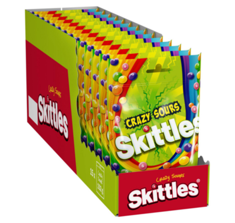 Skittles Crazy Sours Bulk Value Box (15 - pack) - Candywrap.nl