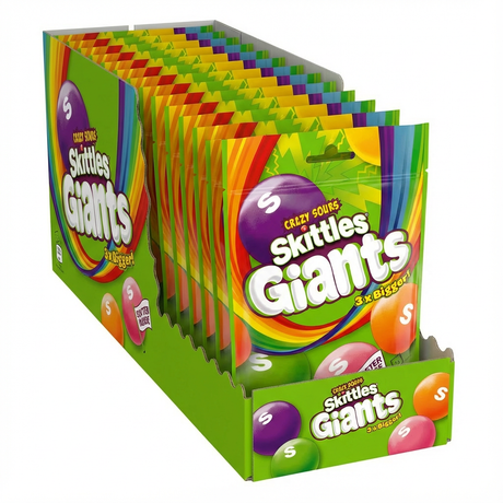 Skittles Crazy Sours Giants Bulk Value Box (15 - pack) - Candywrap.nl